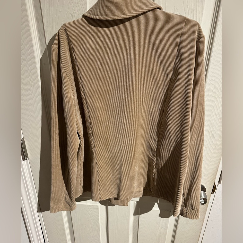 Requirements Brown Tan Corduroy Blazer Jacket WOMENS SIZE LARGE - Picture 7 of 16